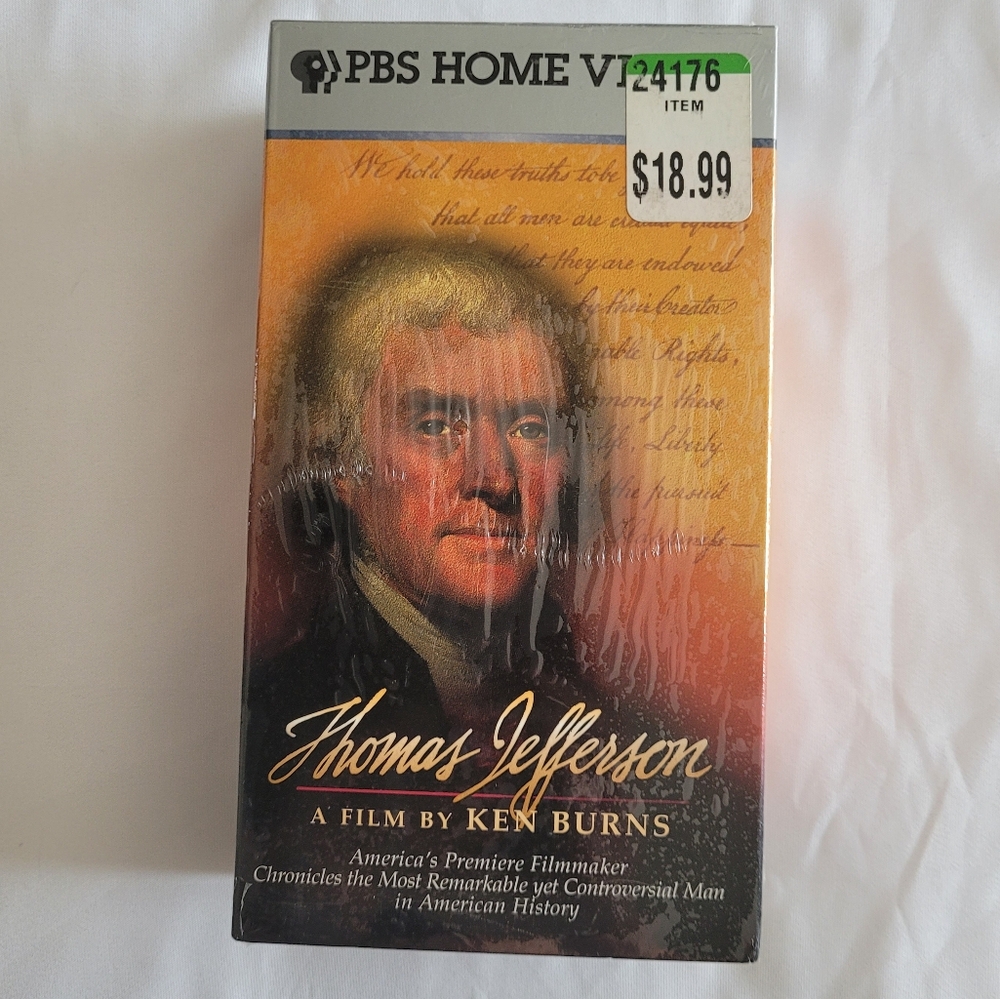 1996 Thomas Jefferson Ken Burns PBS VHS Video Tape Factory Sealed 2 Box Set VTG.